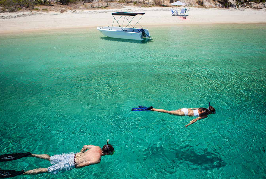 Enjoy snorkelling right off the beach at Lizard Island