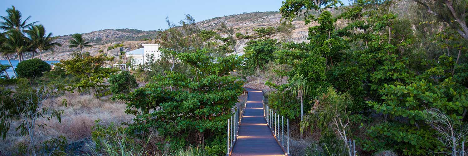 Guest enjoy a nature walk on Lizard Island