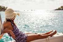 Relaxing on the boat