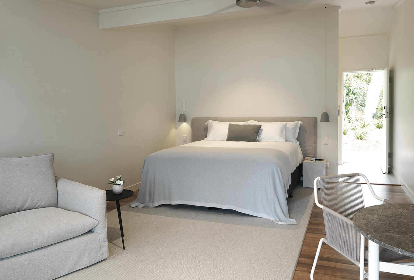 View of the Gardenview Suites sleeping accommodations