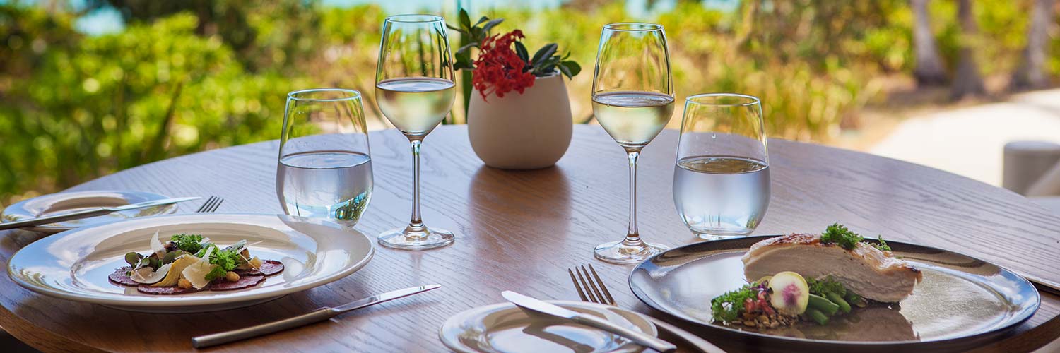Table set for dining on Lizard Island